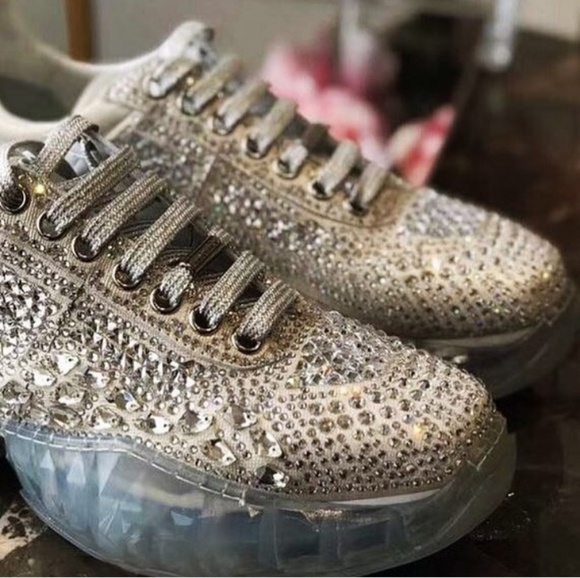 Jimmy Choo inspired Diamond Trainers - Picture 1 of 2
